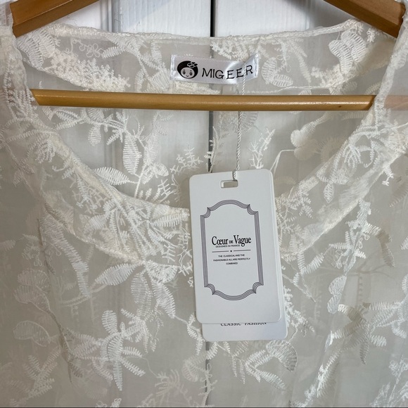 Sheer Embroidered Dress - Picture 5 of 10